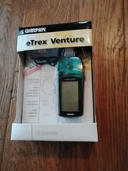 Garmin eTrex Venture Handheld Personal GPS Green In Box With Cord And Manual