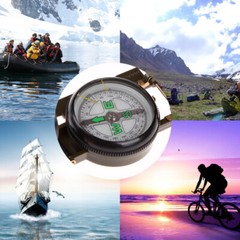 Brujula de Bolsillo Estilo Militar para Camping Equipo de Supervivencia Compass
