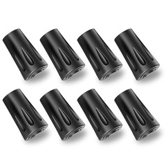 Trekking Pole Tips, 8 Pcs Anti-Slip and Shock Absorbing Rubber Feets for Black