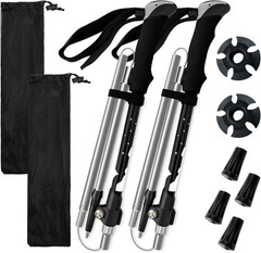 Collapsible Trekking Poles for Hiking – Lightweight Foldable Hiking Poles, 2