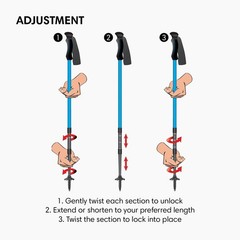 Compact 3 Trekking Poles – 5.6 oz Ultralight, Backpacking, Thru Hiking Poles,…