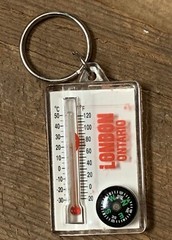 1990S Canada Keychain Thermometer Compass