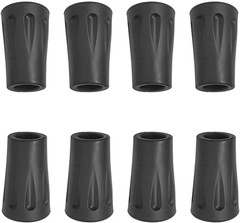 8 Pcs Rubber Trekking Pole Tips Replacement Protectors, 11Mm Hole Diameter Walki