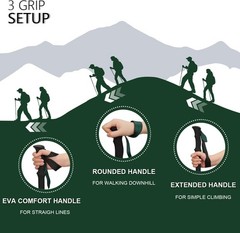Collapsible Trekking Poles for Hiking – Lightweight Folding Walking Sticks for