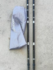 Set of Trekology Folding Trekking Poles 105-120CM Black.. 37A