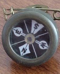 Marble’s Coat Compass Gladstone Michigan brass pin back screw case