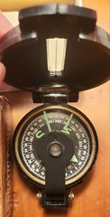 Vtg World Famous Engineers Lensatic Compass No. 111 W/Orig Box AND Instr. Sheet