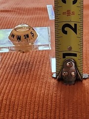 Vintage Acrylic Lucite Transparent Compass Floating In Liquid