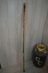 Flower with Vine Carved Walking Stick, Hand-carved Hiking Staff, Made in USA