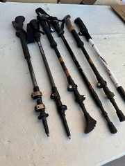 6 Assorted Outdoor Products Trekking Walking Hiking Poles Sticks.
