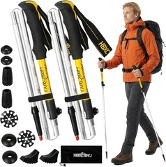 Collapsible Hiking Poles for Men & Women, Lightweight Foldable Walking Sticks,
