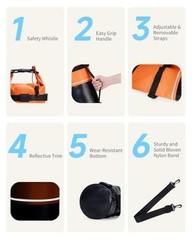 Waterproof Dry Bag for Women Men, 5L/10L/Roll Top Lightweight Dry 20L Orange