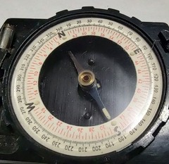 Vintage Marching or Orienteering Compass; German made 1930’s-1940’s-1950’s