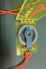 Ultimate Survival Hi Vis. Lensatic Map Compass Made In USA Used Great Condition