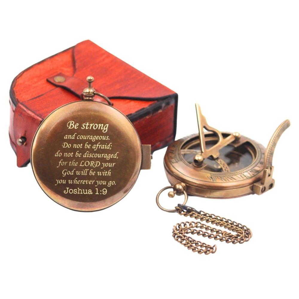 Be Strong Sundial Compass – first communion gifts for boys – Girls – baptism …