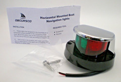 Obcursco Boat Bow Navigation Lights Marine LED Navigation Green Starboard Red Po