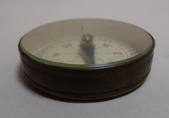 Brass Compasses 2 Handheld German N E S W Glass w Cover Lot Pair
