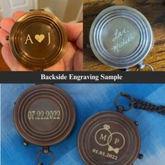 Personalized Holy Communion Baptism Gift – Engraved Pocket Brass Compass Gift