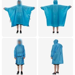 Waterproof and Windproof Adult Raincoat with Hood Lightweight Outdoor Coat