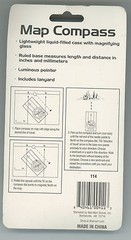 Map Compass Distance Inches Millimeters Luminous Point Lanyard Magnifier B-3-7