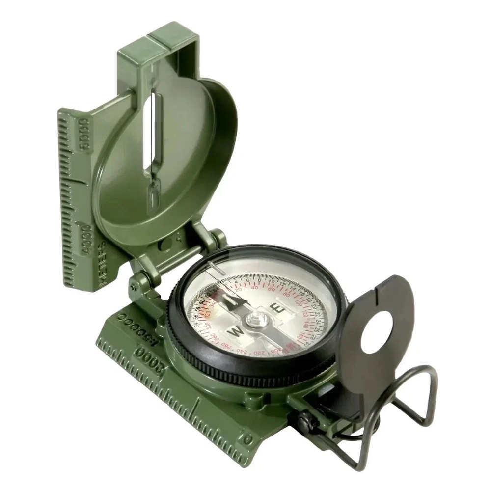 Cammenga Model 3H Tritium Lensatic Compass Olive Drab US Army Issue Pouch..