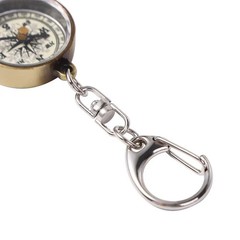 Mini Keychain Compass Vintage Metal Survival Pocket Compass Camping Hiking