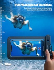 2Packs Waterproof Pouches, Beach Vacation Essentials for Wemen Black & Green