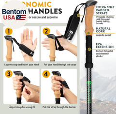 100% Carbon Fiber Trekking Poles by USA Brand – Ultra Strong Lightweight Collaps