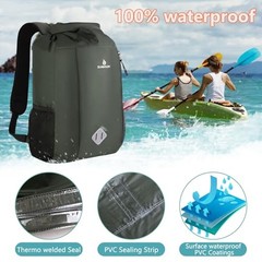 Dry Bag Backpack, 20L Dry Bags Waterproof with Waist Pouch and Phone Green
