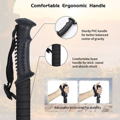 1 Pair Adjustable Trekking Poles Anti-Shock Walking Stick Aluminum Hiking Poles