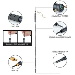 Hiking Pole Detachable Lightweight for Stick Walking silver