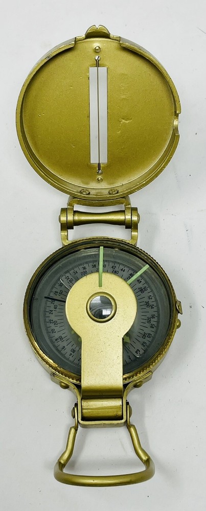 Vintage Lensatic Liquid Filled Folding Cover Compass ~ Made In Japan