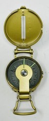 Vintage Lensatic Liquid Filled Folding Cover Compass ~ Made In Japan