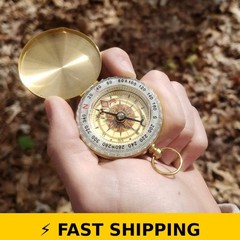 JSD Gold Metal Pocket Compass – Compact and Accurate