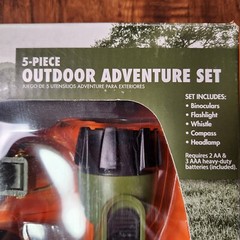 Ozark Trail 5 Piece Outdoor Adventure Set Binoculars Compass Flashlight and More