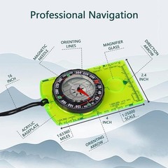 2PCS Orienteering Compass, Hiking Survival Compas, Compasses Kids for green NEW