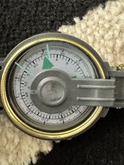 Coleman Engineer Lensatic Compass Pre Owned working camping hiking orienteering