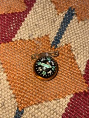 Vintage Compass Pin Taiwan Hiking Fishing Camping Bush Navigation Boat Clip On