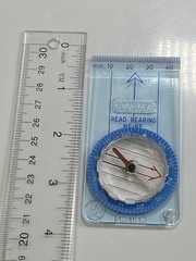 Vtg Silva Sweden Blue Tint Plastic Starter Compass Turnable Housing Handheld