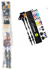 Trailbuddy Walking Trekking Poles (Pair) Black/Blue – Aluminum with Cork Handles