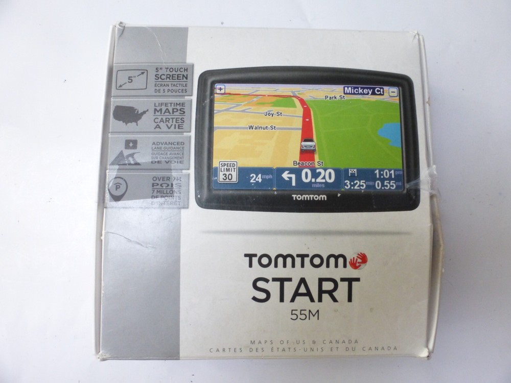 TOMTOM START 55M USA/Canada Lifetime Maps IQ Routes 5″ Touch Screen GPS in Box