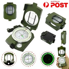 Military Compass Pocket Sighting Clinometer Classic Hiking Luminous Lensatic Map