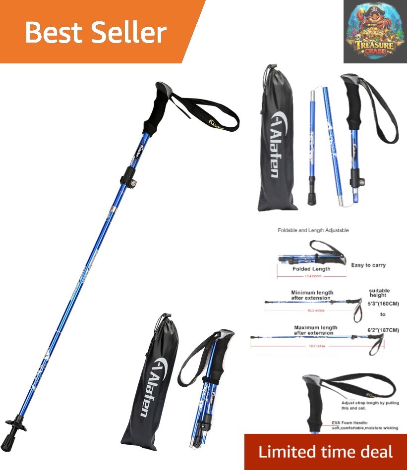Travel-Friendly Trekking Pole – Lightweight & Foldable 13.4″ for Easy Carrying