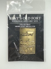 Vintage Bent’s Old Fort Hiking Staff Medallion • Bronze • Unopened • 1990’s