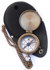 Engraved Compass Gift First Communion Baptism Religious Men Confirmation