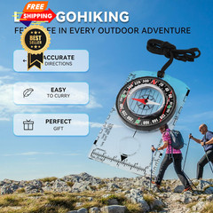 Magnetic Compass for Kids – Orienteering & Wilderness Middle-sized, clear