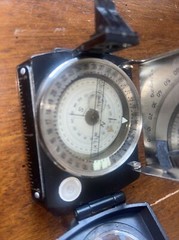 ORIGINAL STEIGUNG WILKIE PRISMATIC SIGHTING COMPASS BOX W/ CASE Non Working
