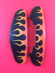 Genuine GARMIN ZUMO 550 FLAME DESIGN Top and Bottom Covers *Very Good Condition