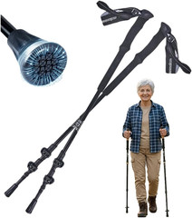 Trekking Poles for Seniors, 2 Pack Flip-Lock Adjustable Walking Sticks, 240G