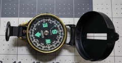 Engineer Academy Lensatic Compass Black Brass, Hiking, Camping, Vintage MCM